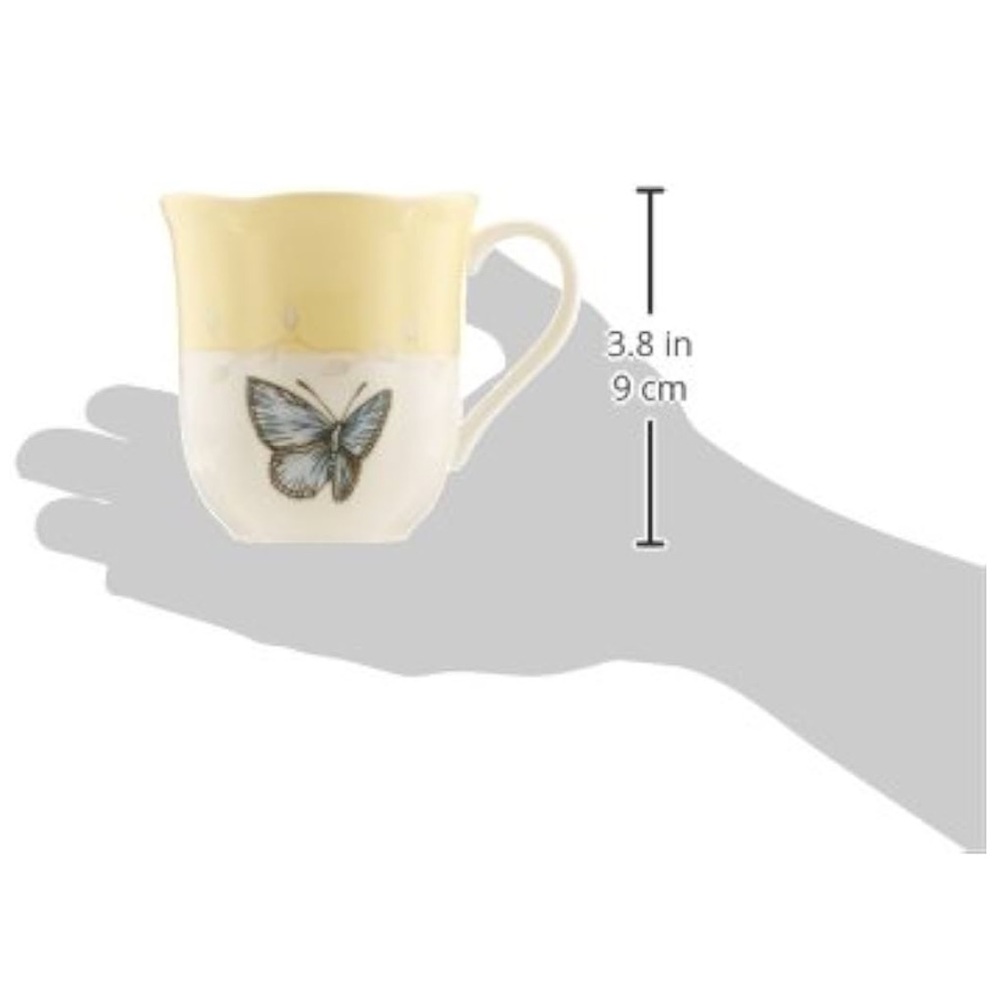 2x ๐ฆHP! 4 Butterfly Meadow Mugs by Lenox. Blue Thistle-like Flower. - Picture 10 of 13